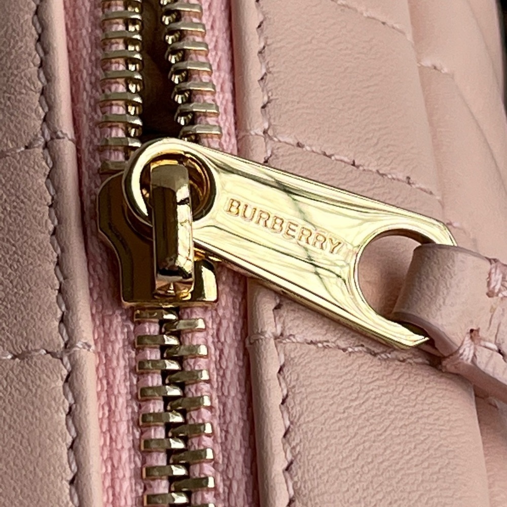 BURBERRY Mini Lola Quilted Leather Camera Bag Peach Pink - Picture 11 of 13